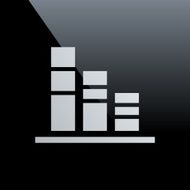 Bar Graph icon on a black background - Core Series N3