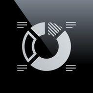 Donut Chart icon on a black background - Core Series