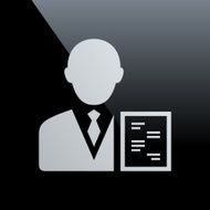 Businessman icon on a black background - Core Series N3