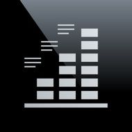 Bar Graph icon on a black background - Core Series N5