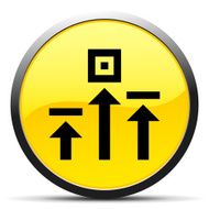 Logistics icon on a round button - Curve Series
