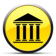 Bank icon on a round button - Curve Series N2