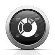 Donut Chart icon on a round button - Elect Series