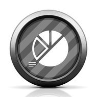 Pie Chart icon on a round button - Elite Series