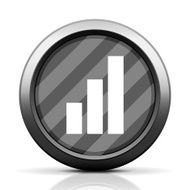 Bar Graph icon on a round button - Elite Series N2