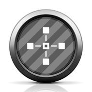 Flowchart icon on a round button - Elite Series