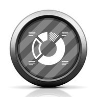 Donut Chart icon on a round button - Elite Series