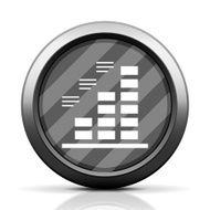 Bar Graph icon on a round button - Elite Series N5