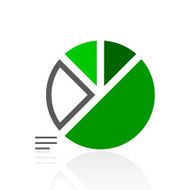 Pie Chart icon on a white background - Fresh Series