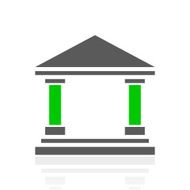 Bank icon on a white background - Fresh Series