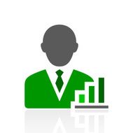 Businessman icon on a white background - Fresh Series N2