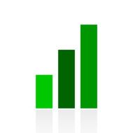 Bar Graph icon on a white background - Fresh Series N2