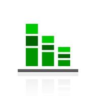 Bar Graph icon on a white background - Fresh Series N3