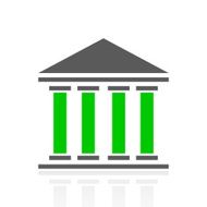 Bank icon on a white background - Fresh Series N2