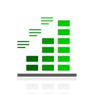 Bar Graph icon on a white background - Fresh Series N5