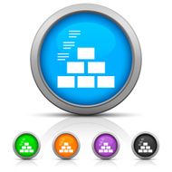 Pyramid icon on round buttons - Gloss Series