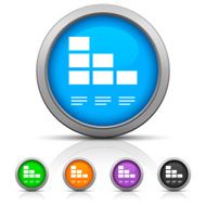 Bar Graph icon on round buttons - Gloss Series N4