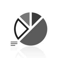 Pie Chart icon on a white background - Prime Series