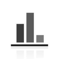 Bar Graph icon on a white background - Prime Series