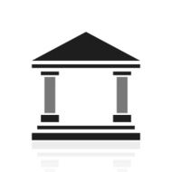 Bank icon on a white background - Prime Series