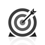 Target icon on a white background - Prime Series