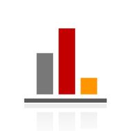 Bar Graph icon on a white background - Pro Series