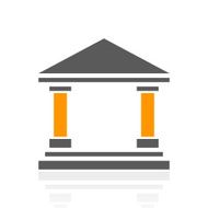 Bank icon on a white background - Pro Series