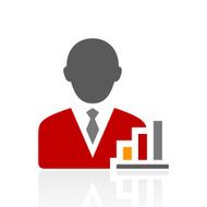 Businessman icon on a white background - Pro Series N2