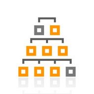 Organization Chart icon on a white background - Pro Series