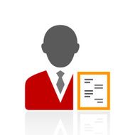 Businessman icon on a white background - Pro Series N3