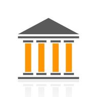 Bank icon on a white background - Pro Series N2