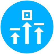 Logistics icon on a round button - Round Series