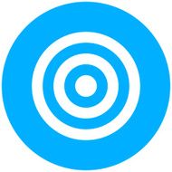 Target icon on a round button - Round Series N2