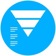 Pyramid icon on a round button - Round Series N3