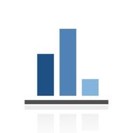 Bar Graph icon on a white background - Royal Series