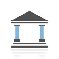 Bank icon on a white background - Royal Series