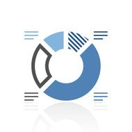 Donut Chart icon on a white background - Royal Series