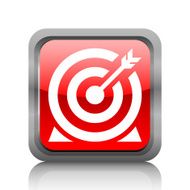 Target icon on a square button - RubyRed Series
