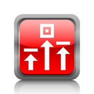 Logistics icon on a square button - RubyRed Series