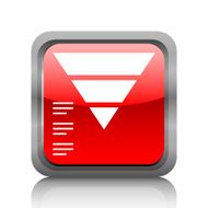 Pyramid icon on a square button - RubyRed Series N3
