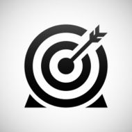 Target icon on a white background - Shade Series