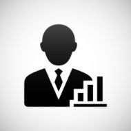 Businessman icon on a white background - Shade Series N2