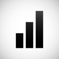 Bar Graph icon on a white background - Shade Series N2