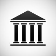 Bank icon on a white background - Shade Series N2