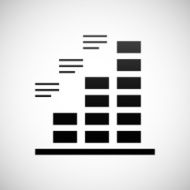 Bar Graph icon on a white background - Shade Series N5