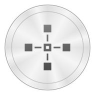 Flowchart icon on a round button - Sharp Series