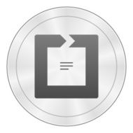 Chevron Chart icon on a round button - Sharp Series