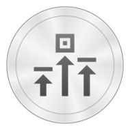 Logistics icon on a round button - Sharp Series