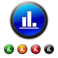 Bar Graph icon on round buttons - Shined Series