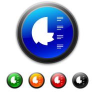 Coxcomb Chart icon on round buttons - Shined Series